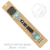 WESTERN FLORAL JEWELED CONCHO APPLE WATCH BAND