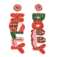 CHRISTMAS WESTERN "HOLLY DOLLY" POST EARRINGS