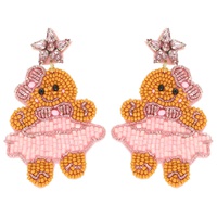 CHRISTMAS GINGERBREAD BALLERINA EARRINGS
