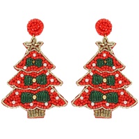 JEWELED CHRISTMAS TREE EARRINGS