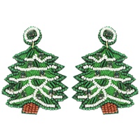 CHRISTMAS TREE DANGLE EARRINGS