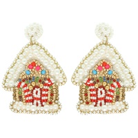CHRISTMAS GINGERBREAD HOUSE EARRINGS