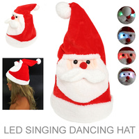 CHRISTMAS LIGHT UP SANTA NIGHTCAP HAT