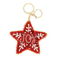 CHRISTMAS "JOY" STAR JEWELED KEYCHAIN