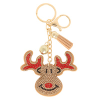 CHRISTMAS RED NOSED REINDEER KEYCHAIN