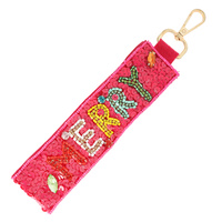 CHRISTMAS "MERRY" JEWELED KEY CHAIN