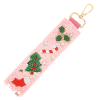 CHRISTMAS THEMED JEWELED KEY CHAIN