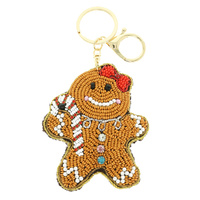 CHRISTMAS GINGERBREAD WOMAN KEYCHAIN
