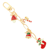 CHRISTMAS THEME BAG CHARM KEYCHAIN