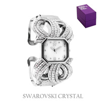 ELEGANT SWAROVSKI CRYSTAL BANGLE WATCH